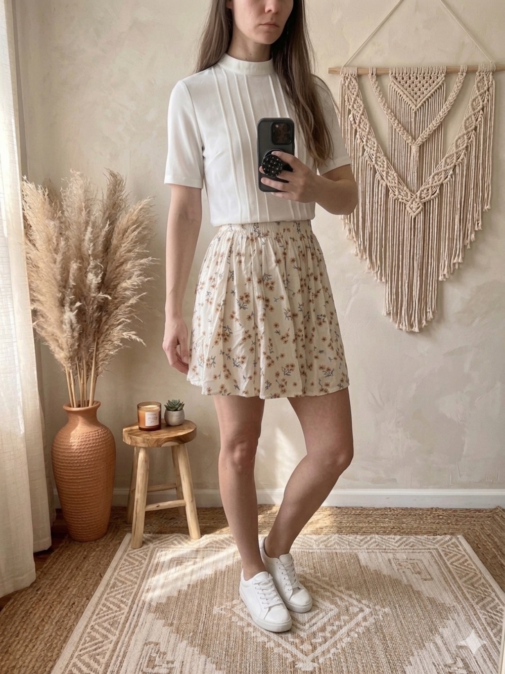 BRAND NEW Brandy Melville Floral Mini Skirt 🌻